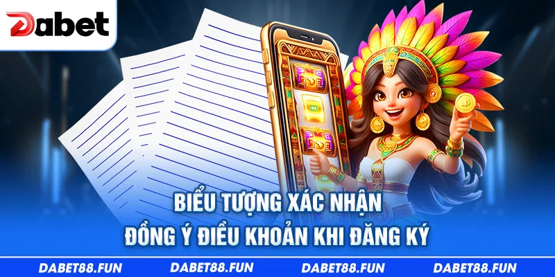Biểu tượng xác nhận đồng ý điều khoản điều kiện khi đăng ký